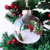 Décorations de Noël 10pcs 8cm 10cm boule transparente bricolage artisanat remplissable en plastique arbres de mariage suspendus décor festival fête 221123