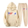 Tracksuit Trapstar Brand Printed Sportswear Men 16 Färger varma två stycken Set Loose Hoodie Sweatshirt Pants Jogging 220615
