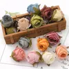 Decorative Flowers Wreaths 50pcs 4cm White Rose bud Artificial Silk Flower Heads Wedding Decoration DIY Wreath Scrapbooking Craft Fake 221122