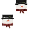 Chapes de cadeira 2x Papai Noel Capa de Christmas Decoration Kitchen Accessories Hat Hat Table Ornament