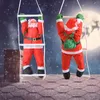 Christmas Decorations Climbing Rope Ladder Santa Claus Christmas Pendant Hanging Doll Tree Ornament Outdoor Home Decor 221123