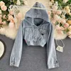 Women's Jackets designer Woman Jacket Denim Coat Short Outwears Coats Long Sleeve Spring Autumn Windbreaker 6AEC