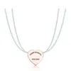 Designer halsband kvinnor 925 sterling silver halsband klassisk hjärta hänge grossist lyxsmycken y221122 279s