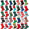 Décoration de fête Hommes Femmes Chaussettes Amant Noël Halloween Célébrer Santa Elk Cadeau Biscuits Neige Heureux Drôle Marée Coton Chaussettes P1123