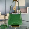 Kleine hobo -tas krokodil in reliëf ontwerper Designer portemonnees schouder zwarte tas glinige super soepele hangbag crossbody tassen 2023