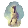 Men's Hoodies 2022 Spring And Autumn 3D Printing Horse Pattern Men Casual Fashion Hoodie