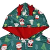 Mäns Sleepwear Family Christmas Pyjamas Set Santa Claus Print Mother Daughter Son Putfits Hooded Nightwear Festival Homewear 221122