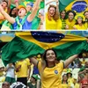 Accan Moda Brezilya Bayrağı Baskı Şalları Futbol Fanı İpek Eşarp Dekorasyon ve Lady Hicab Boynerchief Foulard 221122