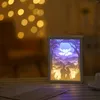 Lampes de table cadeau créatif 3D papier sculpture lumière atmosphère nuit et ombre festival saint valentin personnalisation