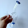 Glass Bongs Curved Hookahs Neck purple Pink Bubbler Dab Rig Beauty Inline Smoking Pipe in 14mm joint banger Pipes function exactly real Mobius