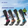 Calcetines deportivos 1 par de lana merina térmica para hombre y mujer, compresión larga y cálida de invierno para esquí, senderismo, snowboard, escalada 221122