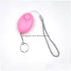 Alarm Systems 110Db 5 Colors Egg Shape Self Defense Alarm Girl Women Security Protect Alert Personal Safety Scream Loud Keychain Sys Dhbpz