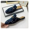 2022 Designer Princetown Hausschuhe Echtes Leder Mules Frauen Loafer Metallkette Bequeme Freizeitschuh Spitze Samt Slipper mit Box