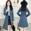 Misto lana da donna Aggiungi cotone Cappotto di lana spesso Cappotti lunghi da donna Giacca autunno inverno Cappotti Trench casual allentato Capispalla 221123