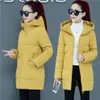 Women's Down Parkas Women Winter Jackets Coats Female Thicke Cotton Padded Jacket Loose Size 3XL 4XL Mid Long Hooded Overcoat Basic Coat 221123