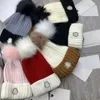 50%off Fashion Hairball Knitted Hat Designer Warm Beanie Cap Winter Skull Caps for Woman 6 Colors251w