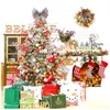 Decorações de Natal 30pcsset 60mm Árvore de Natal Pingentes Contraste Pintura de tema de cor brilhante Festa de ornamento à prova de quebra 221123