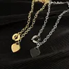 Lyxdesigner Fashion Necklace Choker Chain 925 Silver Plated 18k Gold Plated Rostfri Steel Letter Pendant Halsband för kvinnor321T