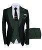 Mens Suit Blazers Twocolor Men 3 조각 맞춤형 남자 신랑 웨딩 턱시도 슬림 한 Jacquard Blazer Jacket Vest Pants Clothing 221123