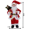 クリスマスの装飾30cm赤い立った姿勢ギフトサンタクロースドールオランメントクリスマスペンダントホームキッズのためのメリークリスマス装飾