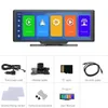 Portatile HD 9.3 pollici Car Video Auto Monitor 64GB DVR Wireless CarPlay Schermo di navigazione Touch Control Display Androidauto Telecamera anteriore e posteriore per tutte le auto