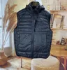 Casual Winter Mens Vests Letter Print Zipper Stand Collar Stone Down Waistcoat for Men