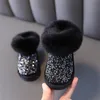 Premiers Marcheurs Hiver Enfants Bottes De Neige Chaud En Peluche Zip Cheville Princesse Petites Filles Mode Toddler Bébé Chaussures 221122