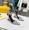 Tasarımcı Kadın Sandalet Yüksek Topuklu Ayakkabı Yaz Ayakkabı Noktalı Ayakkabı Moda 10cm Topuk Ön Arka Kayış Deri Boyut 35-42 088