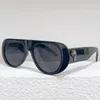Óculos de sol feminino PERI011 Designer moda masculina óculos de sol tamanho 55 18 145 armação oval com logotipo de palmeira dourada e caixa original