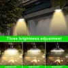 Bahçe Dekorasyonları Güneş kolye hafif açık su geçirmez LED lamba Çift kafalı avize kapalı kulübeye uzak kontrol ile