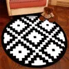 Carpets SHIERJU Round Geometric Carpet Diameter 40cm/60m/80cm/100cm/120cm/140cm/160cm/180cm/200cm For Home Comfortable