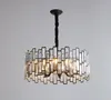 Light Luxury Luxury Black Crystal Sala de Lux￺ria Retro Modelo de Designer Modelo Home Hom