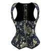 Bustiers Corsets Sexy Gothique Body Modeling Sous Le Buste Brodé Vintage Jacquard Cincher Ceintures Gilet Lingerie