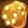 Strings Battery Powered Cloth Frangipani Floral Wedding Led String Lights Plumeria Garland For Party Bedroom Decor 1.5m/3m/5m