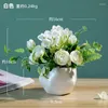 Decoratieve bloemen eenvoudige geometrische simulatie Bloem ornamenten woonkamer Tafel Pot Decoraties Home Groene bonsai Decoratie