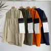 22FW Stone Mens Jacket Style mody wiele kieszeni Odznaka Haftowa wyspa Long Sleeve Lat Brand Outdoor Clothing Kurtki z kapturem