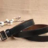 Belts Women's Summer Alloy Button Bilateral Sewing Belt