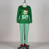 Familie matching outfits kerstpyjama's elf Sets Xmas cartoon print pjs volwassen kinderen baby jumpsuit pyjama's 221122