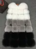 Women's Fur Faux Vest Coat Winter Sleeveless Jacket Women Fake Patchwork Color Thick Outwear Female 221123