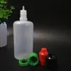 Bouteilles compte-gouttes vides et rechargeables en plastique PE, 600 ml, avec bouchon inviolable coloré à l'épreuve des enfants, 100 pièces/lot