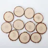 Bastelwerkzeuge, natürliche Holzscheiben, 5,1–6,1 cm, unvollendete DIY-Bastelarbeiten, vorgebohrt mit Loch, runde Holzkreise für rustikale Weihnachtsdekoration, Dekoration