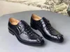 Dress Shoes Business Style Authentic True Crocodile Skin Handmade Men's Genuine Exotic Alligator Leather Buckle Strap Male