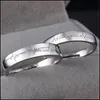 Bandringen Sier Heartbeat Ring Band open verstelbaar paar ringen verloving bruiloft voor mannen dames mode sieraden cadeau drop levering dhzd2