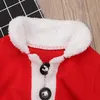 Zestawy odzieży dobrej jakości Ubrania urodzone 4PCS Santa Claus Cosplay Costume Toddler Suit for Boys Girls Wspinaczka Bożego Narodzenia 221122