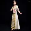 Vêtements ethniques Chinois Anciennes Femmes Classique Qipao Vintage Phoenix Cheongsam Vestidos Noble Femme Robe De Mariée Élégante Robes De Soirée