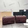 Kadın klasik C Orta Çift Flep Havyar Deri Torbalar Calfskin Altın Gümüş Metal Donanım Matelasse Zincir CrossBody Omuz MUL268A