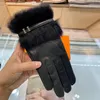 Winter Plush Lining Wool Gloves Touch Screen Business Leather Mittens Plush Fur Warm Gloves Outdoor Comfortable Mittens