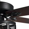 52 inch moderne drumplafondventilatoren met lichten houten bladen verwijder de controlefrequentieconversie boerderij low profile ventilator zwart ventilator licht voor slaapkamer woonkamer
