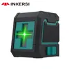INKERSI Nieuwe 2 Lijnen Groen/Rood Laser Level Zelfnivellerende nivel laser Horizontale Verticale Cross-Lijn 1/4 inch Schroefdraad mount