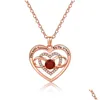 Hänge halsband Infinity Heart Pendant Necklace for Women Cubic Zirconia Love Halsband Mothers Day Jewelry Gift Drop Delivery Pend Dh13x